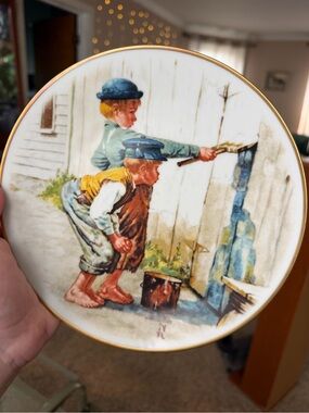 Vintage Norman Rockwell “Whitewash” Tom Sawyer China